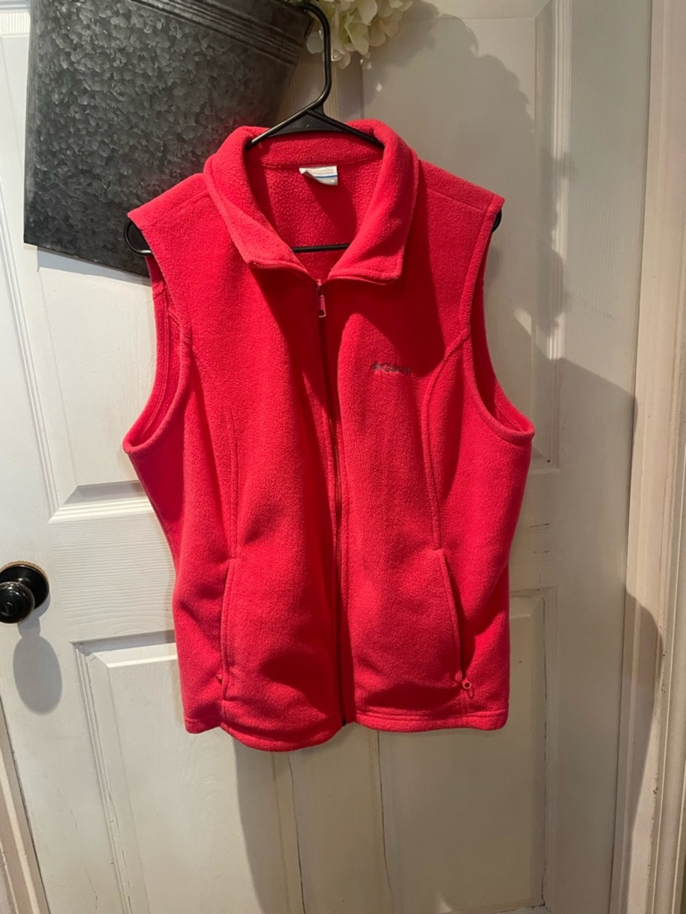 Columbia Hot Pink Fleece Zip-Up Vest